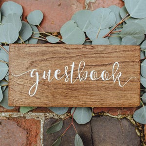 Guestbook Rustic Wedding Sign, Guestbook Table Sign for Rustic Theme Wedding, Rustic Theme Guestbook Sign image 3