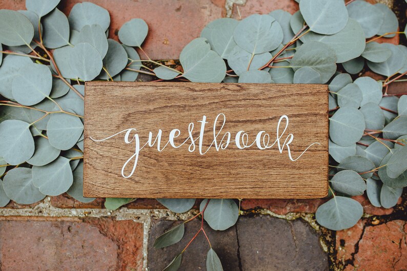 Guestbook Rustic Wedding Sign, Guestbook Table Sign for Rustic Theme Wedding, Rustic Theme Guestbook Sign image 3