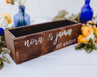 Alternative Wedding Guest Book Box, Advice Well Wishes Love Notes Prayers for the Bride and Groom, Rustic Chic Wedding