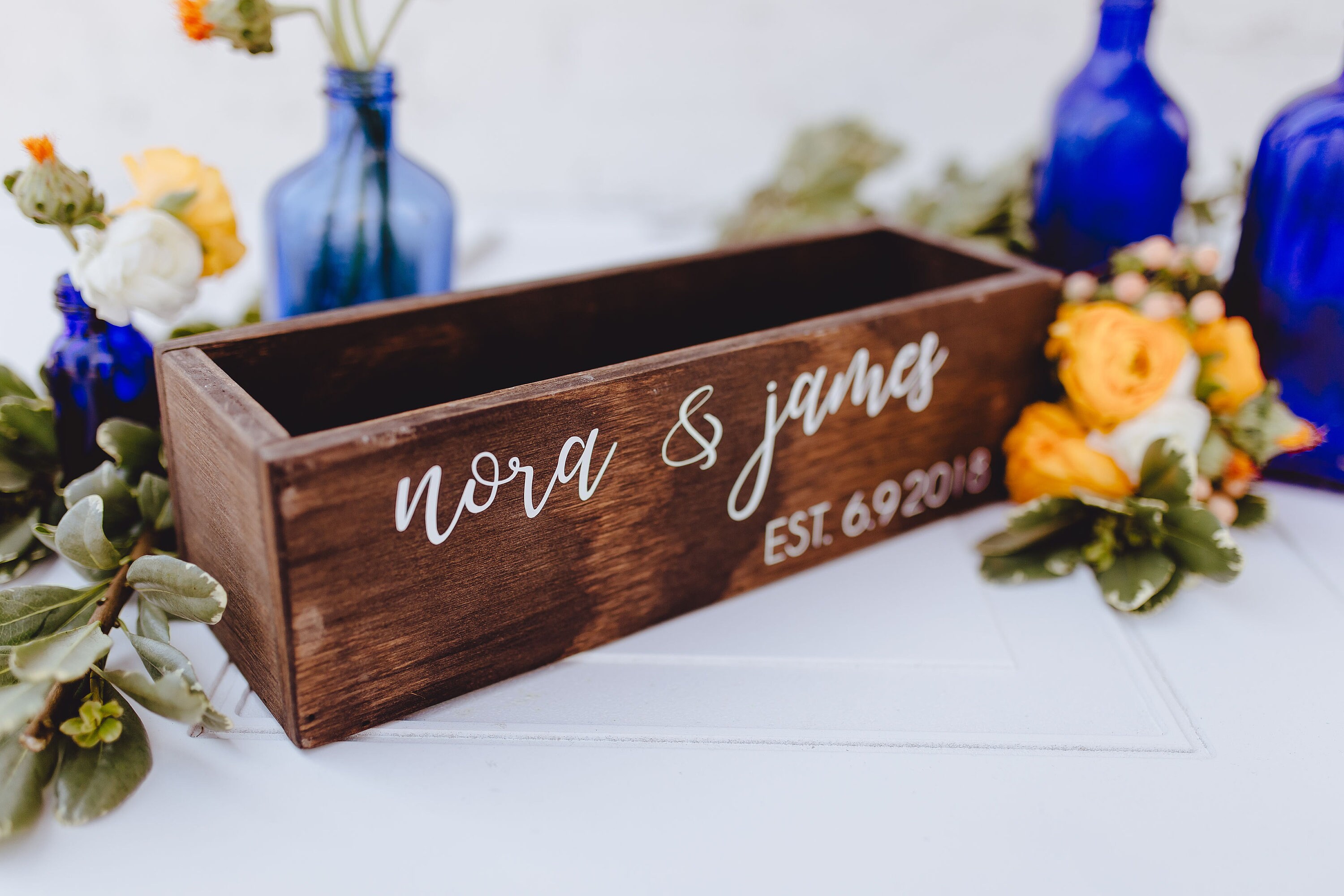 Alternative Wedding Guest Book Box, Advice Well Wishes Love Notes Prayers for the Bride and Groom, Rustic Chic Wedding