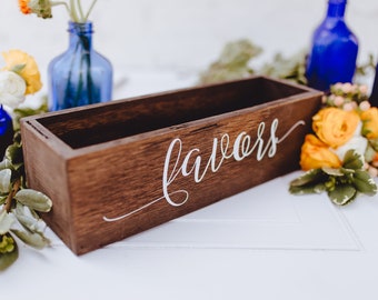 Wedding Favors Box, Rustic Favors Box, Wood Favors Box, Wood Favors Holder, Wedding Favor Sign, Favor box, Favor Holder, Favor Sign