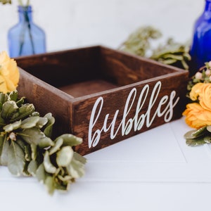 Rustic Bubbles Box, Rustic Bubbles Tray, Party Favor Box, Bubbles Tray, Bubbles Box, Wedding Bubbles Box, Wedding Bubbles Tray