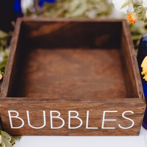 Rustic Bubbles Box, Rustic Bubbles Tray, Party Favor Box, Bubbles Tray, Bubbles Box, Wedding Bubbles Box, Wedding Bubbles Tray image 4