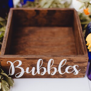 Rustic Bubbles Box, Rustic Bubbles Tray, Party Favor Box, Bubbles Tray, Bubbles Box, Wedding Bubbles Box, Wedding Bubbles Tray image 8