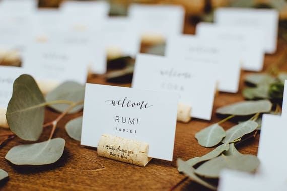 It Was Always You Personalized Wine Cork Place Card Holder or