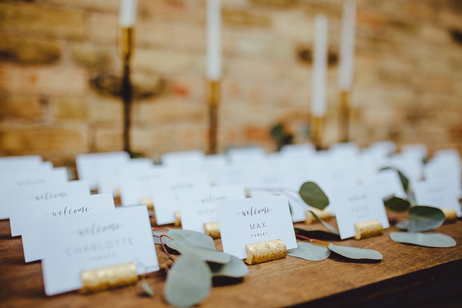 Gold Wine Cork Place Card Holder or Place Setter, Wine Cork Name Badge ...