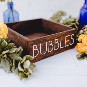 Rustic Bubbles Box, Rustic Bubbles Tray, Party Favor Box, Bubbles Tray, Bubbles Box, Wedding Bubbles Box, Wedding Bubbles Tray image 5