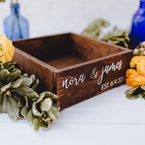 Alternative Hochzeitsgästebuchbox, Ratschläge gut wünscht Liebe Notizen Gebete für die Braut und den Bräutigam, rustikale Hochzeit im Freien und im Innenbereich