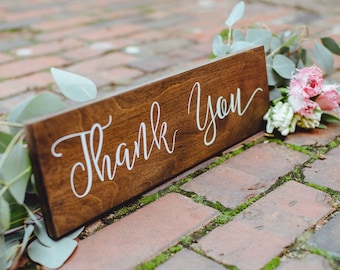 Thank You Rustic Sign, Wedding Woodland Theme Sign, Wedding Wood Sign, Guestbook Table Wedding Sign, Gift Table Thank you Wooden Sign