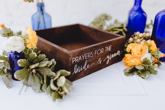 Prayers For The Bridge And Groom Wedding Box Rustic Wood Box Etsy