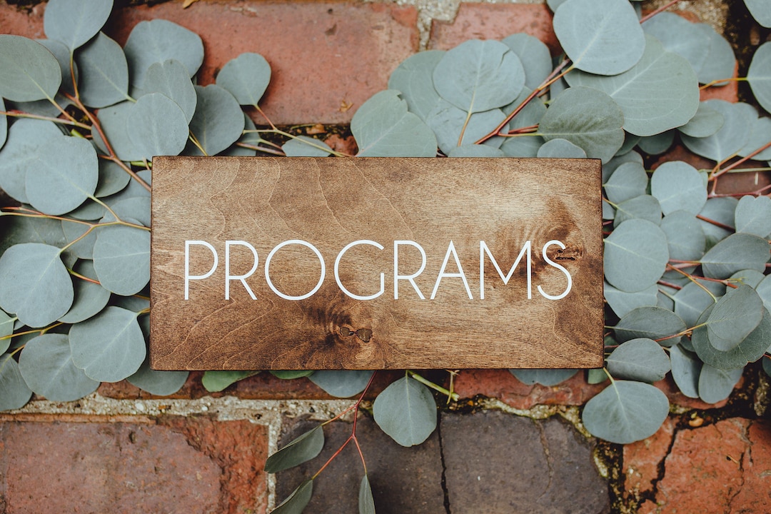 Programs Rustic Wedding Sign, Rustic Wedding Programs Sign, Rustic Wood ...