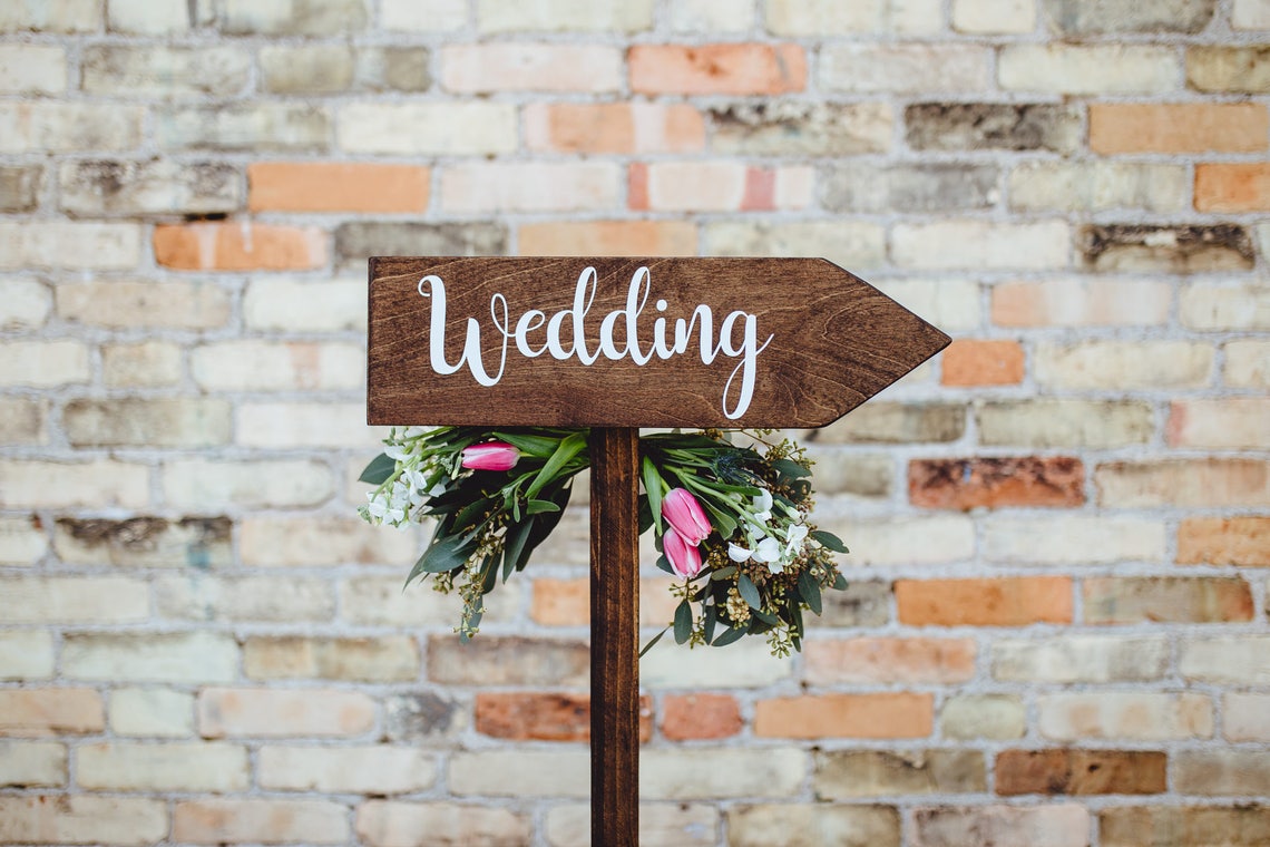Wedding Rustic Wood Wedding Arrow with Stake Rustic Wedding image 1