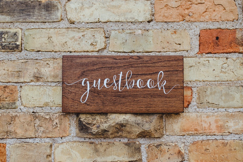 Guestbook Rustic Wedding Sign, Guestbook Table Sign for Rustic Theme Wedding, Rustic Theme Guestbook Sign image 2
