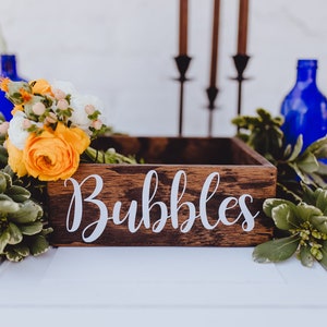 Rustic Bubbles Box, Rustic Bubbles Tray, Party Favor Box, Bubbles Tray, Bubbles Box, Wedding Bubbles Box, Wedding Bubbles Tray image 7