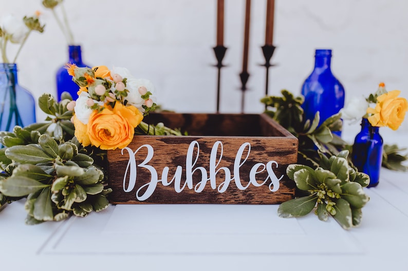 Rustic Bubbles Box, Rustic Bubbles Tray, Party Favor Box, Bubbles Tray, Bubbles Box, Wedding Bubbles Box, Wedding Bubbles Tray image 7