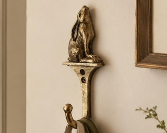 Wandhaken mit Mondhasenmotiv für Schlüssel, Schals, Mäntel und Jacken
