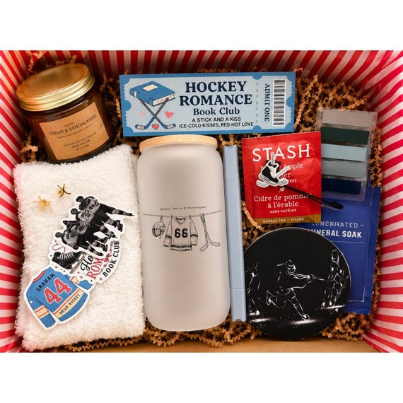 Hockey Romance Gift Box, Everything but the Book, Book Blind Date, Sports Reader Gift, Book Lover Gift, Off Campus Book Box, Bookworm Gift