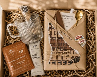 Blind Date with a Book, Coffee Lover Book Box, Gift for Readers, Romance Novel, Booktok, Smut, Gift for her, Spicy Booktok, Book Lover Gift