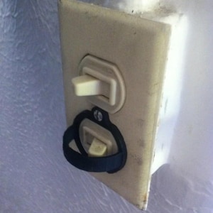 Horizontal Rocker Light Switch Cover | Sideways Light Switch Barrier | Cover up dead/broken light switch | Childproofing | Do not touch!