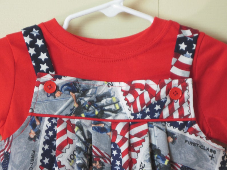 Independence Day, 4th of July, Patriotic Romper Multi Toddler Sizes image 1