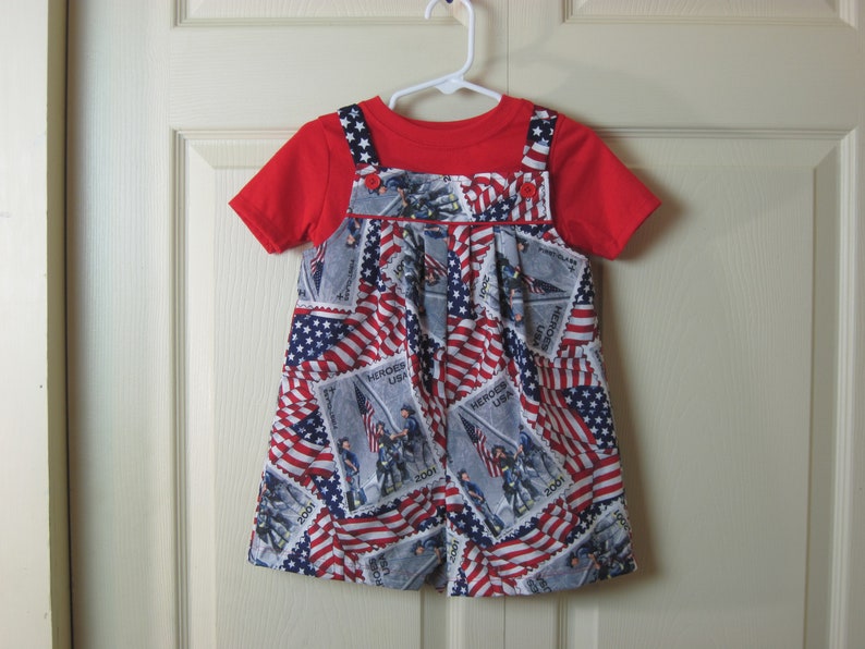 Independence Day, 4th of July, Patriotic Romper Multi Toddler Sizes image 2
