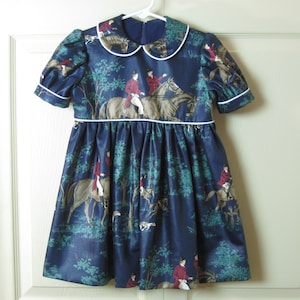 Polished Cotton Peter Pan Collar Size 5 Girls Dress