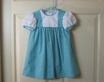 Turquoise Print Dress Multi Toddler Sizes