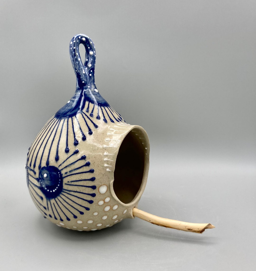 Ceramic Bird Feeder Handmade Pottery Etsy