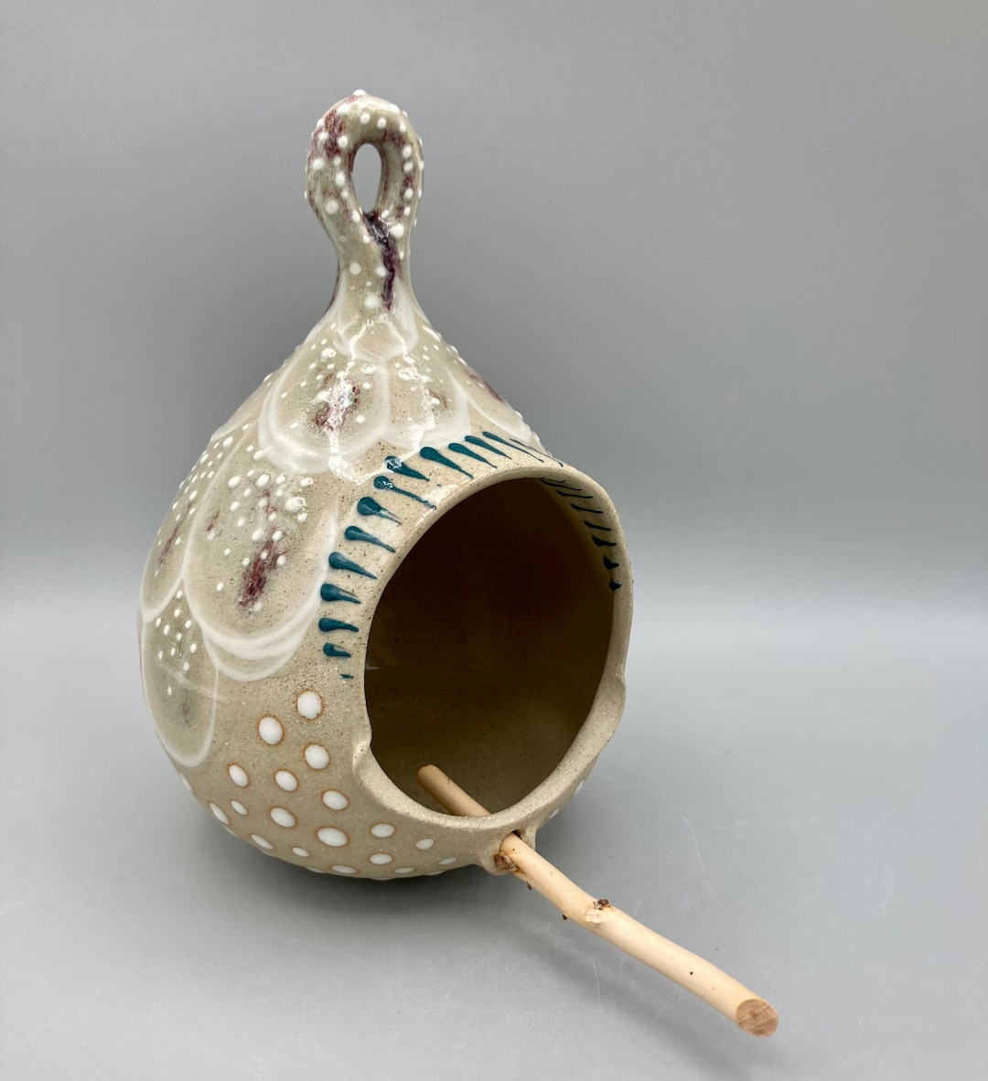 Ceramic Bird Feeder Handmade Pottery Etsy