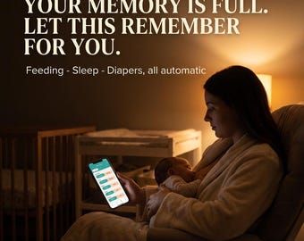 New Mom Baby Tracker | Google Sheets + PDF Log (Digital Download)