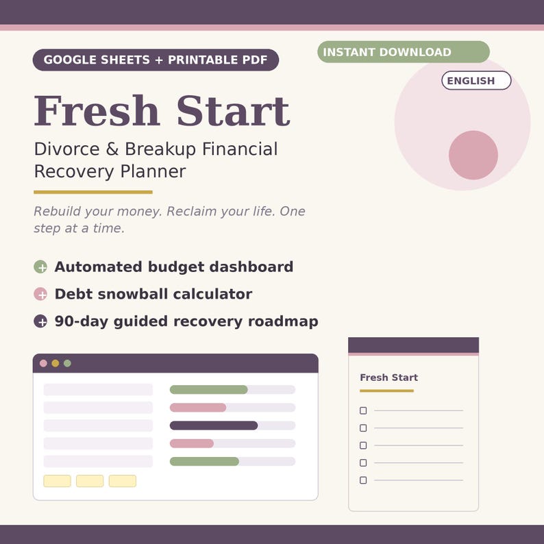 Single income monthly budget template for Google Sheets. Plan your new solo numbers by comparing planned versus actual expenses. A zero-based budgeting tool helping newly single women and men take full control of their monthly cash flow effortlessly.