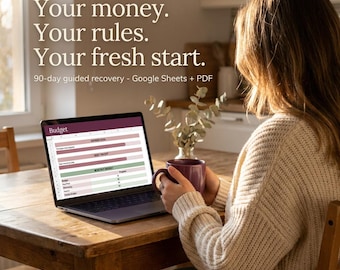 Divorce Financial Recovery Planner | Post-Divorce Budget Google Sheets + PDF Workbook
