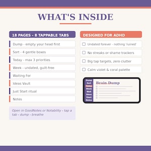Just Start ritual page designed specifically for task paralysis and executive dysfunction. A 5-minute step-by-step digital guide to help neurodivergent brains transition into productive work days gently and overcome procrastination.