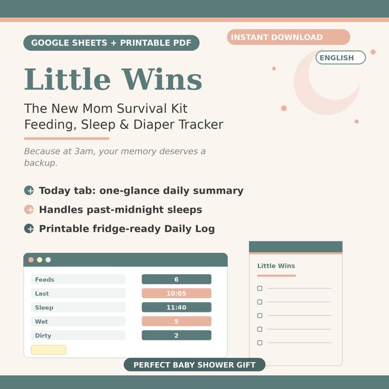 Pediatrician visit preparation sheet and newborn health log. A printable PDF checklist to organize questions, track symptoms, and report accurate feeding or diaper data during well-baby checkups. Reduces anxiety at the doctor's office.