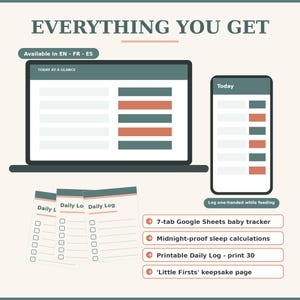 Baby routine planner and daily rhythm tracker spreadsheet. Visually organize your baby's unique wake windows and feeding patterns. Designed to help new mothers discover their baby's natural schedule without forcing rigid sleep training methods.