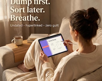 ADHD Digital Planner | Undated Horizontal GoodNotes, Notability (Digital Download)