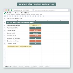 New Mom Survival Kit | Baby Tracker Google Sheets + Printable PDF | Sleep, Feed, Diaper Log image 11