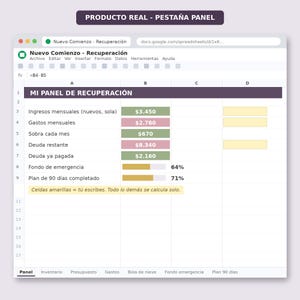 Divorce Financial Recovery Planner | Google Sheets Budget + PDF Workbook (Digital Download) image 11