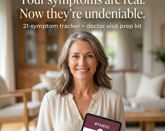 Menopause Symptom Tracker Google Sheets | Perimenopause Doctor Prep Kit (PDF)