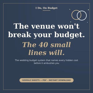 Hidden wedding costs checklist and budget tracker. Identify 20 common ambush expenses like cake cutting fees, service charges, and overtime hours before signing contracts. Prevent surprise wedding debt with this proactive financial tool