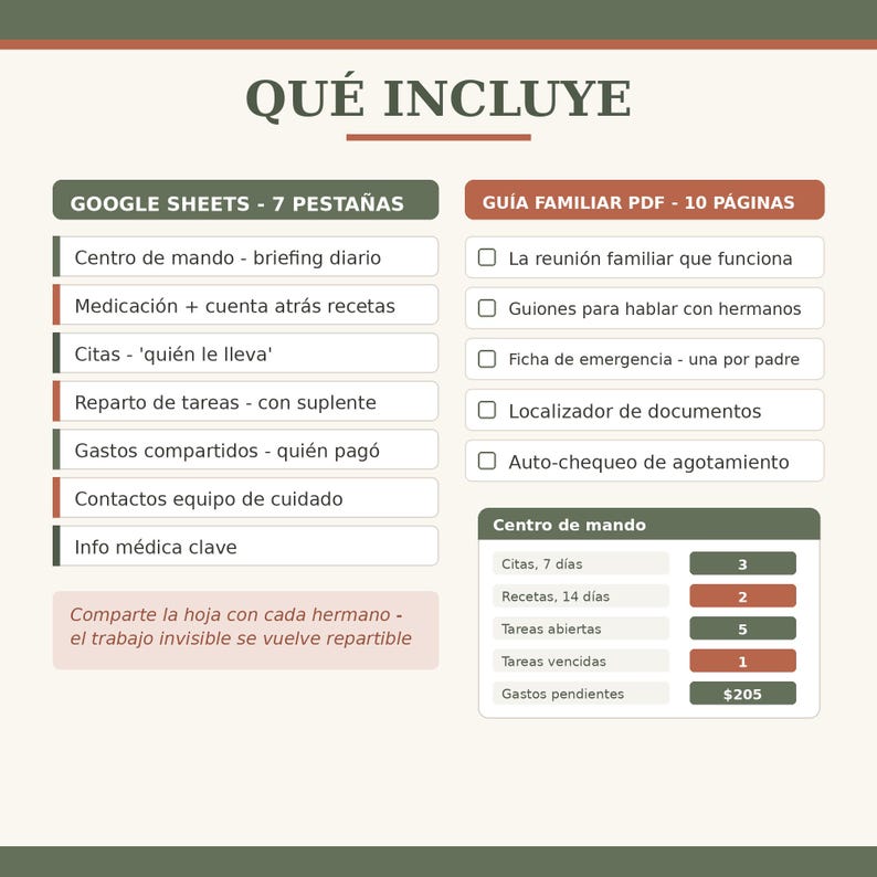 Family Caregiver Planner Google Sheets | Medication, Appointments, Tasks (PDF Guide) image 3