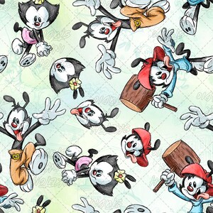 90s Cartoon Seamless Pattern, Retro Animados Fabric Design,  Cartoon Print PNG