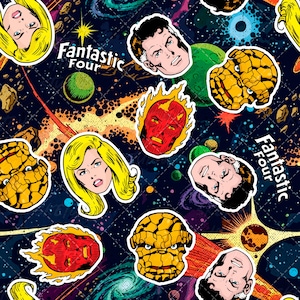 Superhero  Four Seamless Pattern, Heroes Cartoon Superhero Print PNG