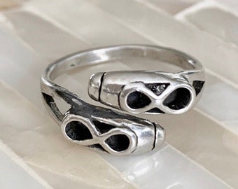 Sterling Silver Ballet Shoe Ring – Adjustable Ballerina Jewelry