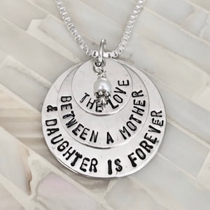 Mother Daughter Necklace- Gift for Mom- Gift for Daughter- Personalized Necklace- Mothers Day Gift- Mother of the Bride Gift- Name Necklace