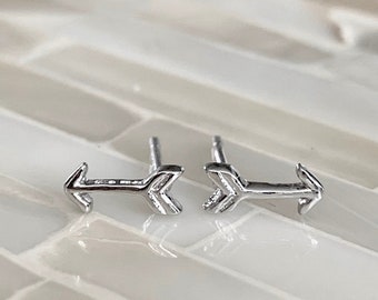 Arrow Earrings- Sterling Silver- On the Mark- Care Giver Gift- Stud Earrings- Silver Arrows- Birthday- Christmas