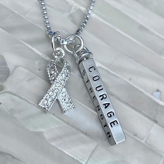 Grey Awareness Ribbon Sterling Silver Grey Awareness Ribbon Sterling Silver