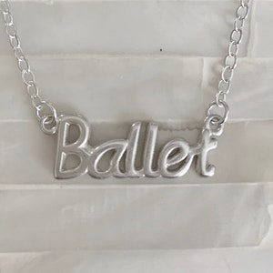 Ballet Necklace- Sideways- Ballerina gift- Dance Jewelry- Dance Competition Gift- Ballerina- Sterling Silver- Christmas Gift
