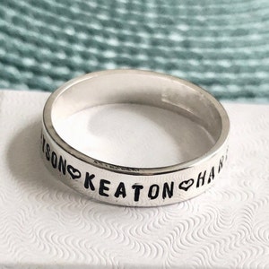 Women's Personalized Ring Mother's Ring Kid's name ring Mom ring Mother's Day gift Anniversary gift Christmas Gift Grandmother image 1