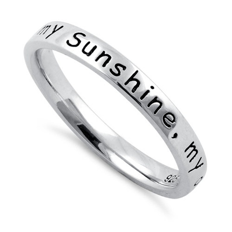 Sunshine Ring You Are My Sunshine My Only Sunshine Etsy